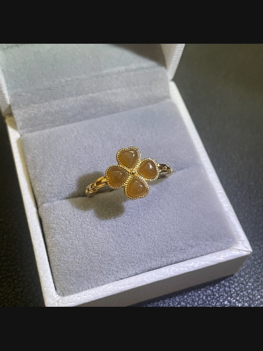 Natural Brown Nephrite Jade Ring/Hetian Jade NWOT